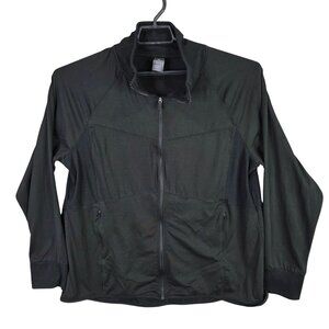 Womens C9 Champion Black Full-Zip Full Zip Jacket Polyester Blend Stretch 2X